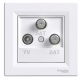 Розетка TV/SAT/SAT оконченая Shneider-Electric Asfora белый EPH3600121