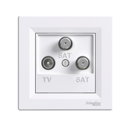Розетка TV/SAT/SAT оконченая Shneider-Electric Asfora белый EPH3600121