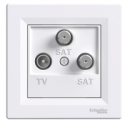 Розетка TV/SAT/SAT оконченая Shneider-Electric Asfora белый EPH3600121