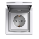 Розетка с крышкой IP44 Shneider-Electric Asfora белый EPH3100321