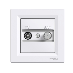 Розетка TV/SAT оконченая Shneider-Electric Asfora белый EPH3400121