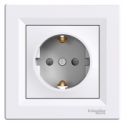 Розетка с шторками Shneider-Electric Asfora белый EPH2900221