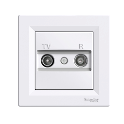 Розетка TV/R оконченая Shneider-Electric Asfora белый EPH3300121