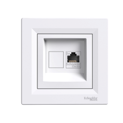Розетка компьютерная RJ-45 cat.5e Shneider-Electric Asfora белый EPH4300121