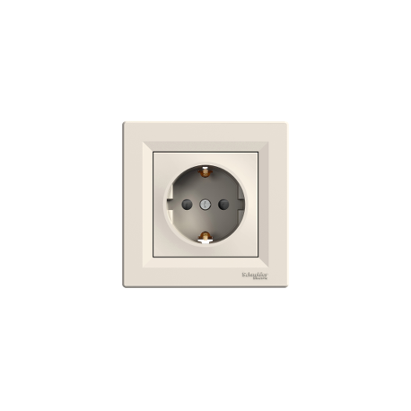 Розетка с шторками Shneider-Electric Asfora крем EPH2900223