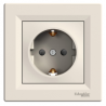 Розетка с шторками Shneider-Electric Asfora крем EPH2900223