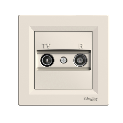 Розетка TV/R оконченая Shneider-Electric Asfora крем EPH3300123