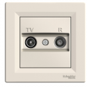 Розетка TV/R оконченая Shneider-Electric Asfora крем EPH3300123