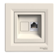 Розетка компьютерная RJ-45 cat.5e Shneider-Electric Asfora крем EPH4300123