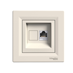 Розетка компьютерная RJ-45 cat.5e Shneider-Electric Asfora крем EPH4300123