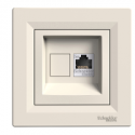 Розетка компьютерная RJ-45 cat.5e Shneider-Electric Asfora крем EPH4300123