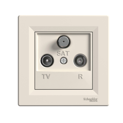 Розетка TV/R/SAT оконченая Shneider-Electric Asfora крем EPH3500123