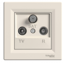 Розетка TV/R/SAT оконченая Shneider-Electric Asfora крем EPH3500123