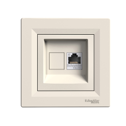 Розетка компьютерная RJ45, крем Shneider-Electric Asfora EPH4700123
