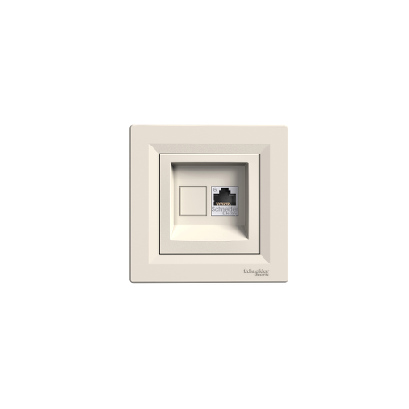Розетка компьютерная RJ45, крем Shneider-Electric Asfora EPH4700123