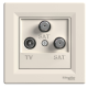 Розетка TV/SAT/SAT оконченая Shneider-Electric Asfora крем EPH3600123