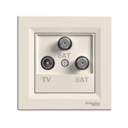 Розетка TV/SAT/SAT оконченая Shneider-Electric Asfora крем EPH3600123
