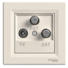 Розетка TV/SAT/SAT оконченая Shneider-Electric Asfora крем EPH3600123