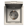Розетка с крышкой IP44 Shneider-Electric Asfora крем EPH3100323