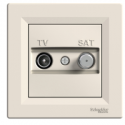 Розетка TV/SAT оконченая Shneider-Electric Asfora крем EPH3400123