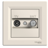 Розетка TV/SAT оконченая Shneider-Electric Asfora крем EPH3400123