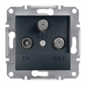 Розетка TV/SAT/SAT оконченая Shneider-Electric Asfora антрацит EPH3600171