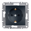 Розетка с шторками Shneider-Electric Asfora антрацит EPH2900271