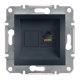 Розетка компьютерная RJ-45 cat.5e Shneider-Electric Asfora антрацит EPH4300171