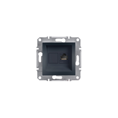 Розетка компьютерная RJ-45 cat.5e Shneider-Electric Asfora антрацит EPH4300171