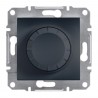 Светорегулятор поворотный с подсветкой 40-600W Shneider-Electric Asfora антрацит EPH6500171