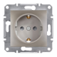 Розетка с шторками Shneider-Electric Asfora бронза EPH2900269