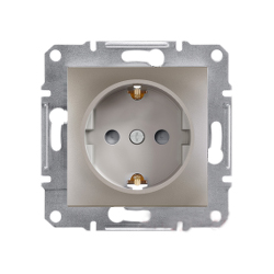 Розетка с шторками Shneider-Electric Asfora бронза EPH2900269