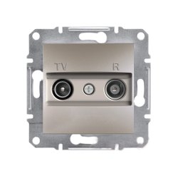 Розетка TV/R оконченая Shneider-Electric Asfora бронза EPH3300169