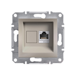 Розетка компьютерная RJ-45 cat.5e Shneider-Electric Asfora бронза EPH4300169