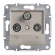 Розетка TV/R/SAT оконченая Shneider-Electric Asfora бронза EPH3500169