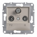 Розетка TV/R/SAT оконченая Shneider-Electric Asfora бронза EPH3500169