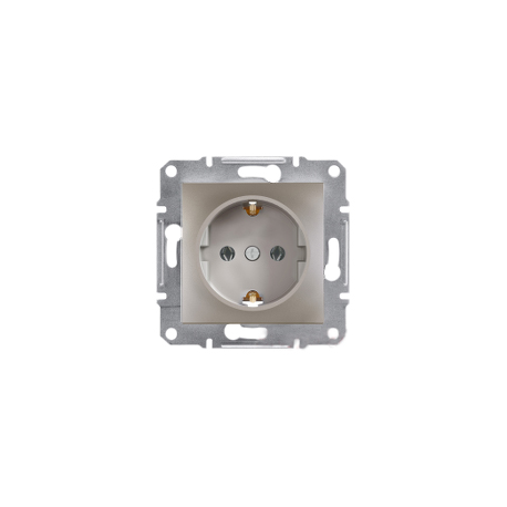 Розетка с заземлением Shneider-Electric Asfora бронза EPH2900169