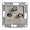 Розетка TV/SAT/SAT оконченая Shneider-Electric Asfora бронза EPH3600169