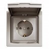 Розетка с крышкой IP44 Shneider-Electric Asfora бронза EPH3100369