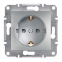 Розетка с шторками Shneider-Electric Asfora алюминий EPH2900261