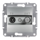 Розетка TV/SAT оконченая Shneider-Electric Asfora алюминий EPH3400161