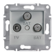 Розетка TV/SAT/SAT оконченая Shneider-Electric Asfora алюминий EPH3600161