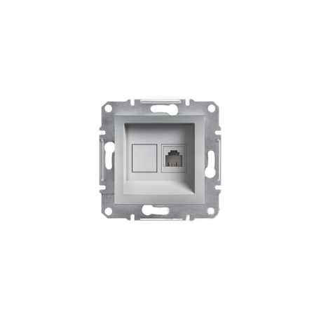 Розетка телефонная RJ11 Shneider-Electric Asfora алюминий EPH4100161