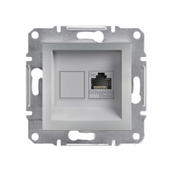 Розетка компьютерная RJ-45 cat.5e Shneider-Electric Asfora алюминий EPH4300161