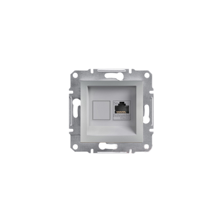 Розетка компьютерная RJ-45 cat.5e Shneider-Electric Asfora алюминий EPH4300161