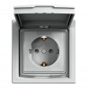 Розетка с крышкой IP44 Shneider-Electric Asfora алюминий EPH3100361