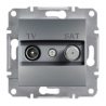 Розетка TV/SAT оконченая Shneider-Electric Asfora сталь EPH3400162