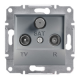 Розетка TV/R/SAT оконченая Shneider-Electric Asfora сталь EPH3500162