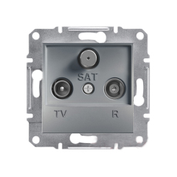 Розетка TV/R/SAT оконченая Shneider-Electric Asfora сталь EPH3500162