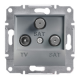 Розетка TV/SAT/SAT оконченая Shneider-Electric Asfora сталь EPH3600162